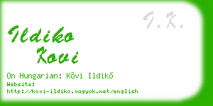 ildiko kovi business card